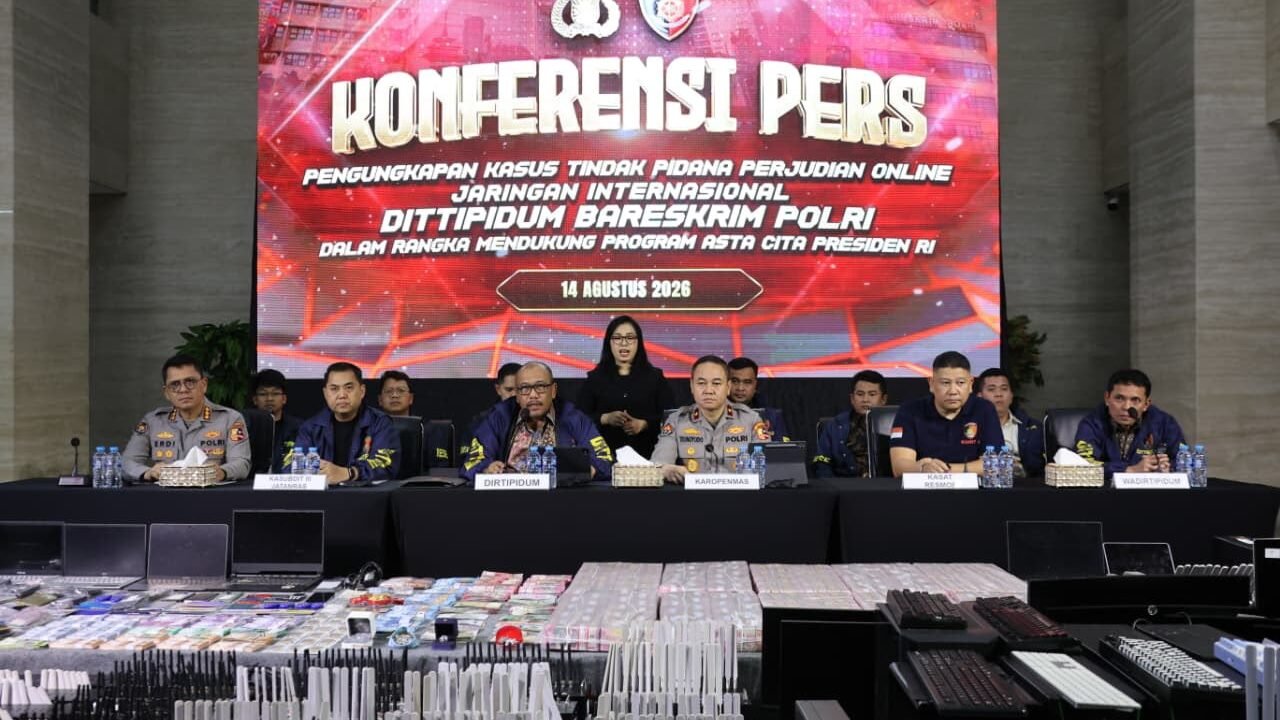 Bareskrim Polri Ungkap Jaringan Judi Online Internasional, Transaksi Capai Rp890 Miliar